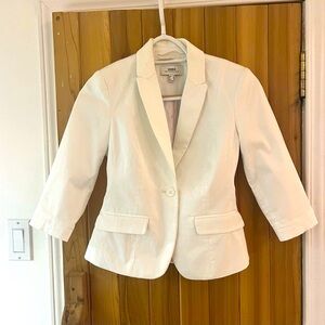 Mexx Cosmopolitan Stylish Crisp White Summer or Office Blazer-1 Button Styling -